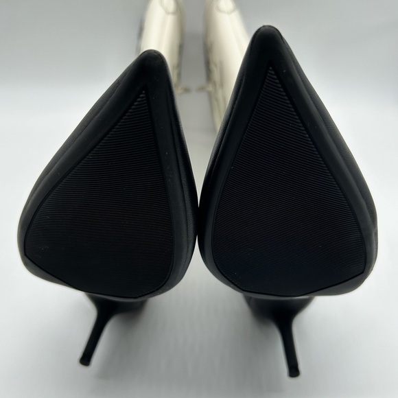 INC Hayleigh Knee-High Cowboy Vegan Boots | Black & Bone Size 7M | New With Box - Picture 9 of 10